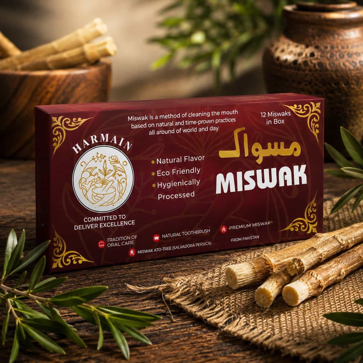 Peelu Miswak - 12 Pieces Pack Box